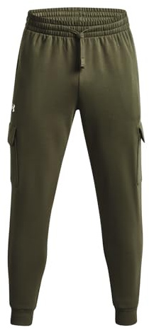 Under Armour Pantalon de Jogging Cargo Rival en Polaire pour Homme, Bleu Marine ou Vert, XXL