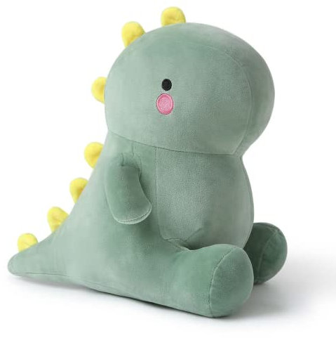 shownicer Plüschtier Dinosaurier Kuscheltier Stofftier Kawaii Dino Plüsch Kissen Spielzeug Plüschsaurier Wurfkissen Schmusetier Geschenk für Kinder Mädchen 12+ Jahre (Grün, 60cm)