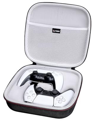 L LTGEM Carrying Case for PlayStation 5 PlayStation 4 Xbox One Xbox Series X Switch Wireless Controller Digital Console Portable Travel Bag (Case Only) - Grey