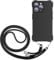 CAROKI Crossbody iPhone 15 Pro Case, Lanyard Protective Liquid Silicone Case with Adjustable Length Detachable Lanyard Rope Shockproof Hands-Free Clear Phone Cover for iPhone 15 Pro-Black