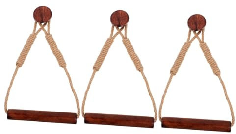 IMIKEYA 3 Pièces Rouleau Porte-Serviettes en Papier Support De Papier Toilette Porte-Papier Hygiénique Serviettes en Papier Porte-Papier Suspendu Porte-Papier en Bois Porte-Papier
