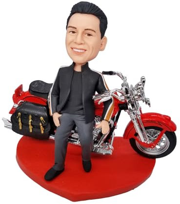 mydedor Individuelle Wackelkopf, personalisierte einzigartige handgefertigte Wackelkopf-Figur für den Mann, basierend auf Ihrem Foto für Geburtstag, Abschluss, Arzttag, Vatertag, Jubiläen