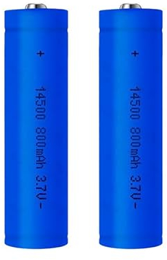14500 Pilas Recargables, 3.7V 800mAh 14500 Baterías 14500 de Litio Batería Gran Capacidad Top Botón Li-Ion Bateria para Linternas LED, Linterna Frontal, Dispositivos Electrónicos