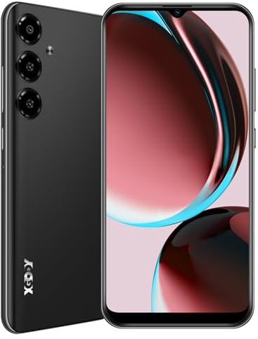 XGODY V50 Handy Ohne Vertrag, 4GB+64GB 256GB Erweiterbar, Smartphone Günstig 4G Quad Core Android 10 Neu Handy mit 4500mAh und 6.52'' Display, 15MP+8MP, Face ID Dual SIM GPS(Schwarz)