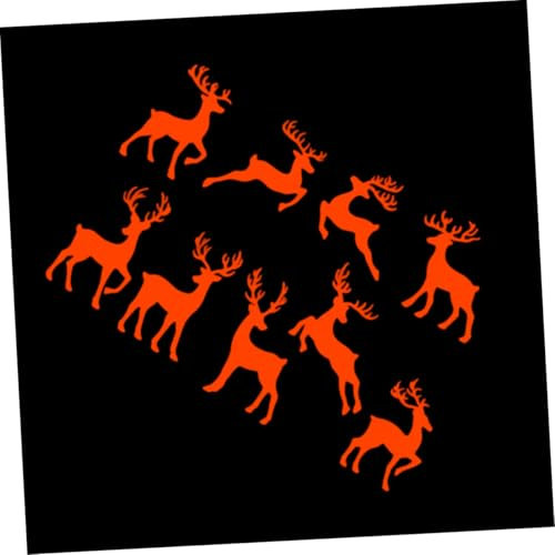 SHOWERORO Fluoreszierender Elch Aufkleber Aus Pvc Kreativ Für Fenster Und Wand Einfach Anzuwenden Und Abzunehmen Für Fröhliche Weihnachtsdekoration