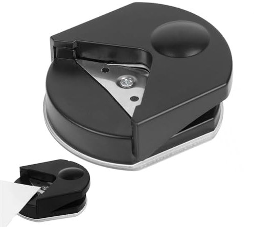 Eckenabrunder,Ecken Abrunden Stanzer,Eckenrunder,Eckenstanzer,Eckenabrunder Stanzer Eignet Sich Zum Schneiden Von Papier, Fotos, Sammelalben, Visitenkarten Oder Geschenkkarten(Schwarz)