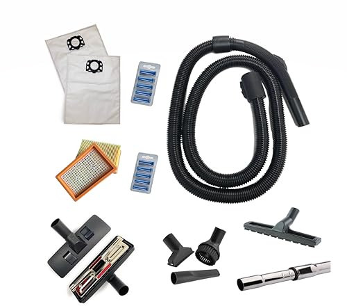 Kit d'entretien complet compatible avec Karcher MV4 MV5 MV6 WD4 WD5 WD6 Series comprenant un tuyau d'assemblage, une poignée, un tube d'extension télescopique, des outils de sol, des outils à main, 2
