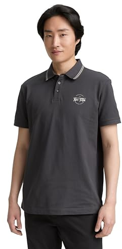 Tom Tailor Herren 1047782 Piqué Poloshirt mit prünt