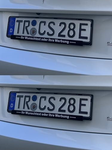 2X Wunschtext Name Aufkleber Für Kennzeichenhalter Passt Für Tesla Model 3 + Y