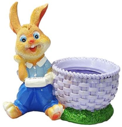 Supvox Blumentopf Aus Harz Für Sukkulenten Kaninchen-Design Pflanzgefäß Für Garten Und Haus Cartoon-blumentopf Als Requisite Für Pflanzen Und Dekoration