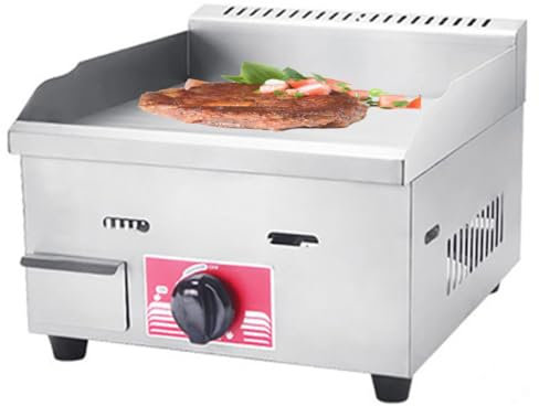 XSDAJSD Kommerzielle Gasgrillplatte für den Schreibtisch, Flache Grillplatte aus Edelstahl, Arbeitsplattengrillplatte zum Grillen von Steaks und Eiern