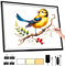 DONPODER A2 leuchttisch 26x19 (66x48cm) 10000+ LUX, 3 Farben, 10-Stufen dimmbar, UL-Netzteil für Diamond Painting, Zeichnen, Kunstprojekte - Aluminiumrahmen