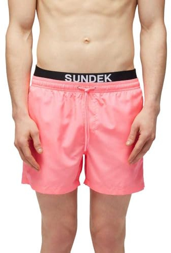 Short de bain en polyester avec taille élastique Sundek, 94801 - Flamant Rose 01, Small