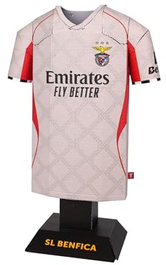 SL Benfica 25/26 Away Metal Football Shirt - Officially Licensed Miniature Alloy Replica Jersey Collectible Display Gift - Personalise Customisable Name & Number Decals