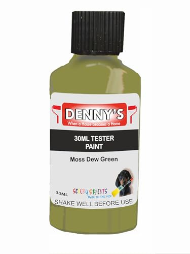 Premium Interior Wall & Ceiling Emulsion Paint – Moss Dew Green – Rich Matt Finish, Durable & Washable, Low Odour, Ideal for Living Rooms, Bedrooms & Hallways (30ML Tester Bottle)