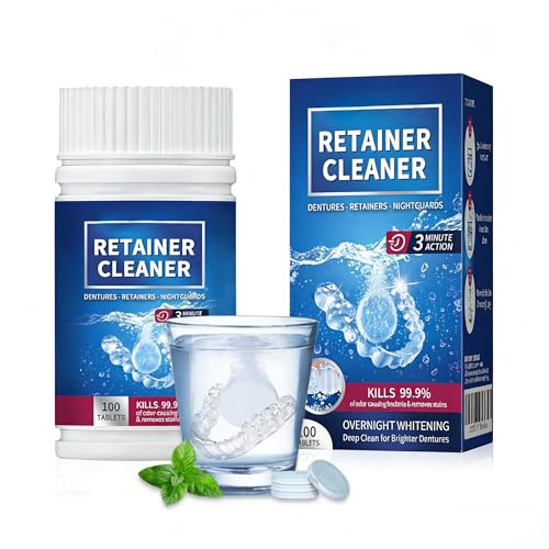 Retainer Reinigungstabletten, Gebissreiniger Tab, Tabletten Retainer Frisch, Halten Sie Ihre Und Fleckenfrei