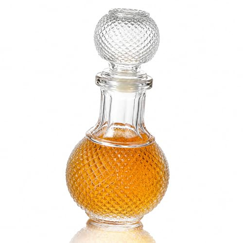 SUPVOX Transparent Glass Wine Decanter Thickened Whiskey Bottle Liquor Decanter for Wine Spirits and Home Bar 5.91 X 3.54 X 3.54 in 1 X Packaging Bottle