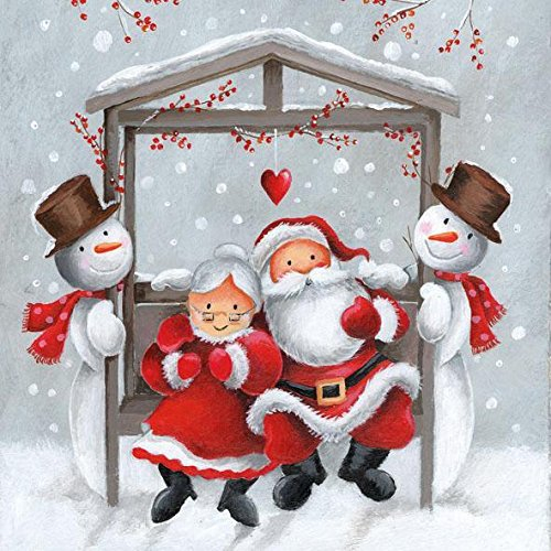 Serviette Mr und Mrs Claus 20 Stück