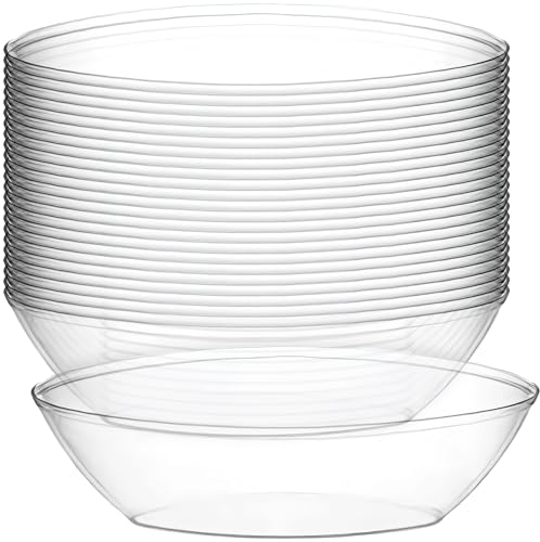Decorline- Saladier en Plastique RigideTransparent medium luxe 2 litre 1 pièce