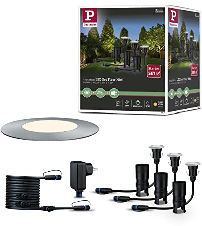 Paulmann Leuchten Paulmann 93697 Outdoor Plug & Shine Floor Mini 3er-Basisset IP65 3000K 3 x 2,5W 24