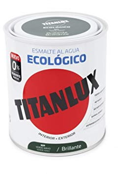 Titanlux - Esmalte Agua Ecologico Brillante, Verde, 750ML (ref. 00T055934)