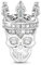 GNOCE Schädel Perlen Charm Anhänger 925 Sterling Silber Bead Charms Zirkonia Charm Schmuck für alle Armbänder Halsketten Geschenke Bijouterie für Halloween Damen Männer