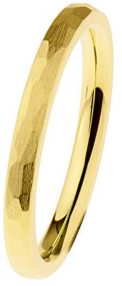 Ernstes Design Evia Vorsteckring, Edelstahl goldfarben beschichtet, poliert, facettiert, 2 mm R540 (57 (18.1))