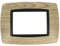 Placca Bombe Da 3 Moduli 3 Posti, Compatibile Con Bticino Living (Legno Chiaro)