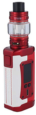 Smok Morph 2 E Zigarette, mit 230 Watt Mod & TFV18 Tank 7,5ml, inkl. Mesh Heads - Farbe: weiss-rot