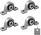 EXLECO 4 Stücke Gehäuselager, 8mm Stehlager Set, Lagerbock, Zinklegierung Wellenlager, Flanschlager für Achse Welle Maschine, 3d - Drucker (KP08)