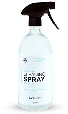 AiroMedics Desinfektion Reinigungsmittel Spray - Trocknet Schnell - für den Professionellen Einsatz - 1l Flasche