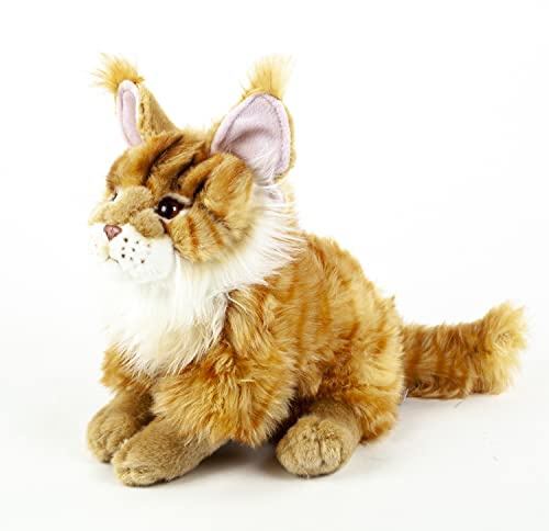 Maine Coon Katze Kuscheltier 25 cm sitzend rot getigert Uni-Toys