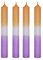 Dip Dye Kerzen-Set 4 Stück Stabkerzen bunt mit Farbverlauf Mandarin orange violett lila Hochzeit Ostern Konfirmation Kommunion Taufe Weihnachten Adventskranz Geburtstags-Deko Wohnungs-Deko