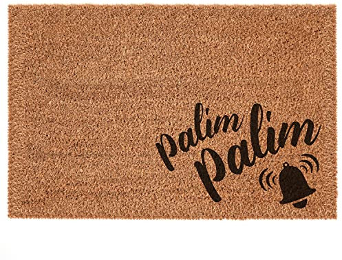 Interluxe Kokos-Fußmatte - Palim Palim - lustige Fußmatte als Einzugsgeschenk für Freunde - Kokosmatte 100% Made in Germany (50 x 70 cm)