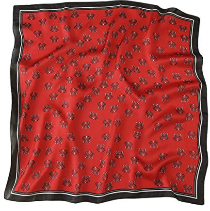 FAIRYGATE Schal Rot Damen Bandana Halstuch Seidentuch Paisley Drucken Tuch Schal Kopftuch Multifunktion Unisex Biker 21233