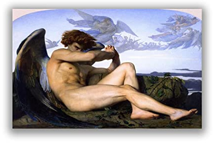Yjdppm Reproductions Of Paintings Alexandre Cabanel-Fallen Angel-Picture On Canvas-Posters And Prints For Living Room Home Decor 60x96cm Frameless