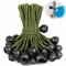 TaoTazon Spanngummis mit Kugel 50 Stück, Planenspanner mit Kugel 12cm, Gummispanner Zeltgummis Expanderschlingen Gummischlaufen für Planen Zelt Banner Netz Pavillions