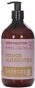 benecosBIO Body Lotion Organic Wild Rose Rose Views Vegan Recycled Plastic