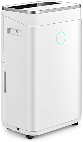 GOPLUS Luftentfeuchter 25L/Tag, elektrischer Entfeuchter für Raum bis zu 30 m²- 3 Betriebsarten | LED Display | 24H Timer| 6,5 L Wassertank | Ablaufschlauch - Raumentfeuchter (34 x 24 x 57 cm)