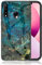 IMEIKONST Kompatibel mit Huawei P30 Lite Hülle Gehärtetes Glas Rückseite + Stoßfest Weicher Bumper Handyhülle Marmor Ultradünne Schutzhülle für Huawei Nova 4e. Smaragd Blau LSM