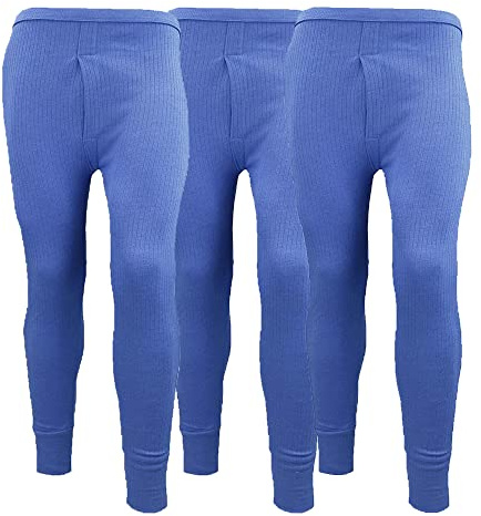 Pack of 3 Mens Thermal Underwear Trousers Long Johns Base Layer Extreme Hot Brushed Inside Ultra Soft Trousers Leggings Pants