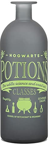 Half Moon Bay | Vase à Fleurs Harry Potter Potions | Vases en Verre pour Fleurs | Décoration de Chambre Harry Potter et décoration Harry Potter | Vase Gris pour Fleurs | Cadeaux Harry Potter pour