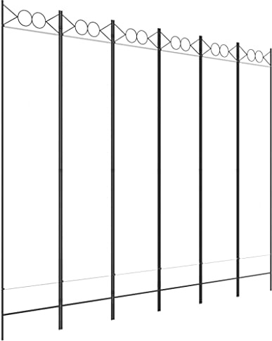 vidaXL 6-Panel Room Divider White 240x200 cm Fabric
