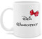 Tasse Tassen 325ml - Aufdruck selbst gestalten - Spardose Wunschtext Schleife I - 325 ml - Weiß - girlfriend mugs custom mug personalisierte freundin glühweintassen text paartassen