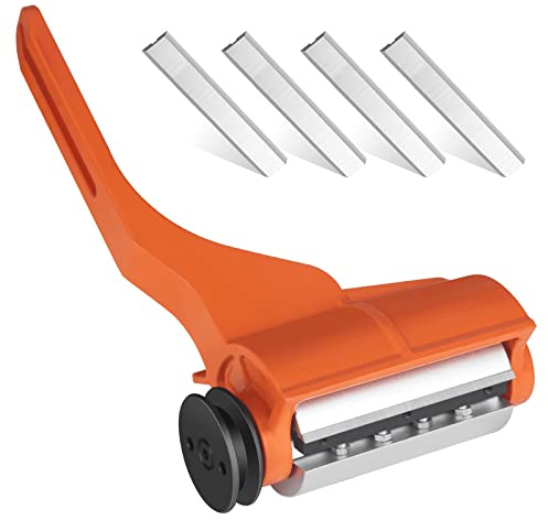 HOTYELL Pelador de troncos – Accesorio mejorado para motosierra Husqvarna y STIHL, herramienta de descortezado de madera de aleación de aluminio integrada con 6 cuchillas alargadas para procesamiento