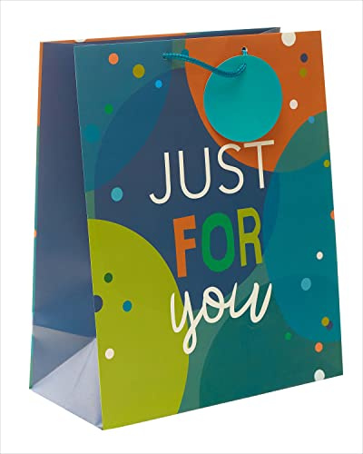 Just for You Blue Large Gift Bag with Tag Gift Wrapping Essentials 689188