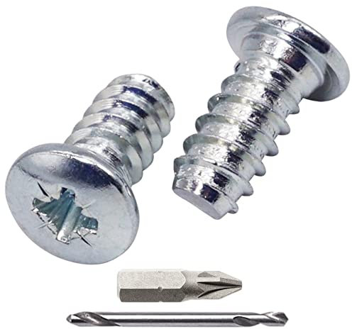 SKIR'CO (30 Stück) Verzinkte Euroschrauben 6,0 x 13 mm, Schubladenführungsschrauben, Flachkopfschrauben (Bohrer enthalten)