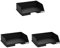 Exacompta 11214D Premium Briefablage Querformat Combo Maxi für DIN A4 quer. Idealer Briefkorb für Ihre Organisation. Robuster und stapelbarer Ablagekorb Blauer Engel schwarz (Packung mit 3)