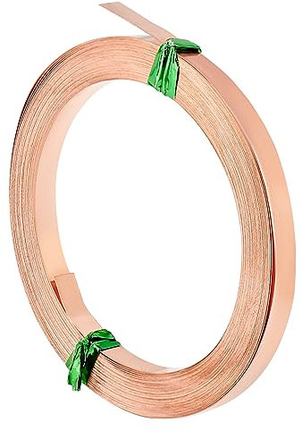 BENECREAT Flacher Kupferdraht, 5 mm breit, Kupferdraht, Kupfer-Schmuckdraht, flacher Lünettendraht, flacher Kupferdraht für DIY-Schmuckverpackungen