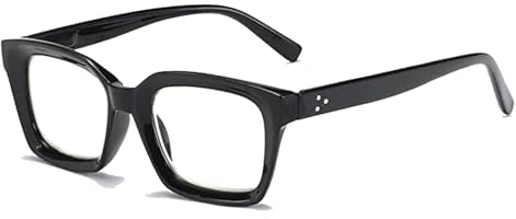 Hubeye Occhiali Anti Luce Blu Quadrati Montatura Grande per Donna e Uomo con la Cerniera a Molla Occhiale per computer